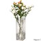 Set of 2 Square Frosted Clear Glass Table Vase - A Timeless Centerpiece for Dining Tables, Living Rooms, Bedrooms, Hotel Reception Areas and Conference Rooms, Ideal for Weddings and Special Occassions